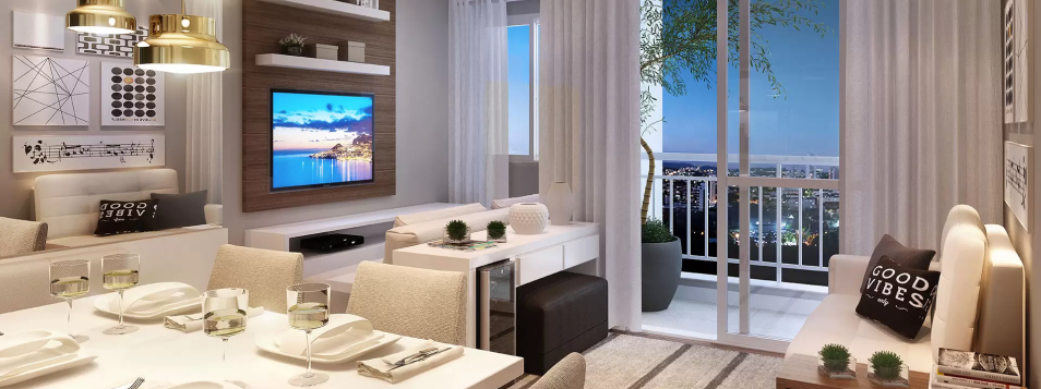 Imagem interna do apartamento - Residencial Jardim das Rosas